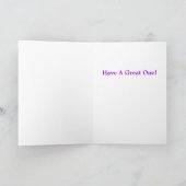 Lila Gingham Birthday Card Karte (Innenseite)