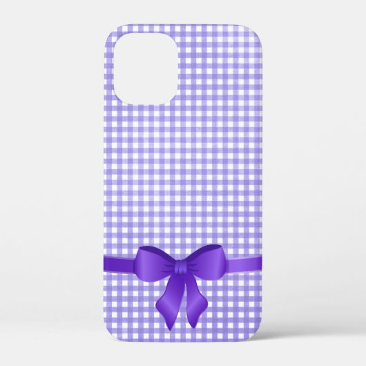 lila Gingham-Bogen Case-Mate iPhone Hülle (Rückseite)