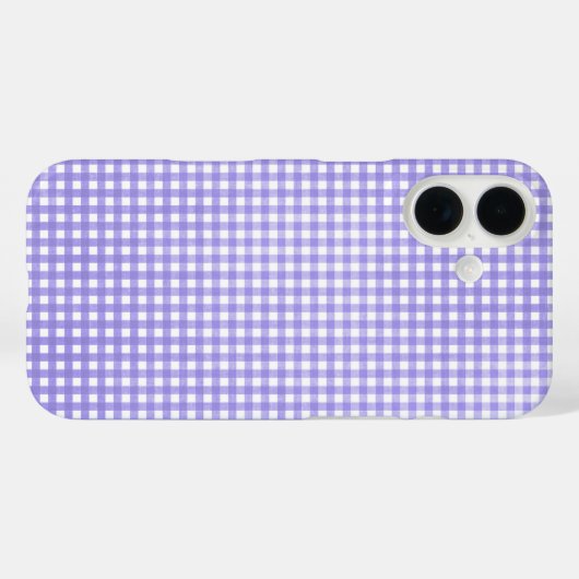 lila Gingham Case-Mate iPhone Hülle (Rückseite (Horizontal))