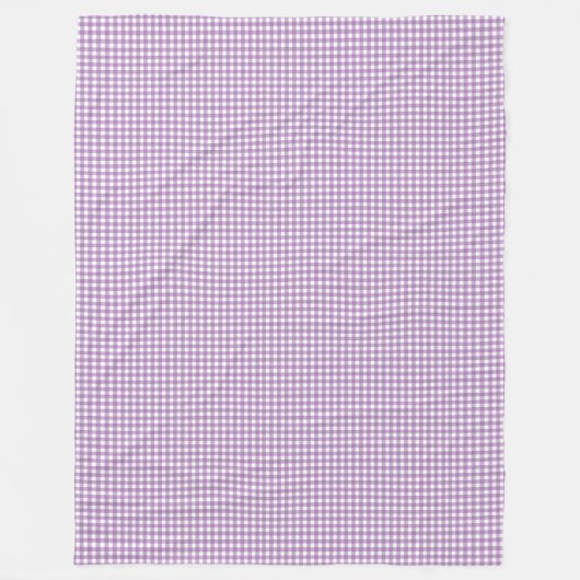 Lila Gingham Checked Cosy Cotattcore Style Fleecedecke (Vorderseite)