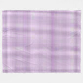 Lila Gingham Checked Cosy Cotattcore Style Fleecedecke (Vorderseite (Horizontal))