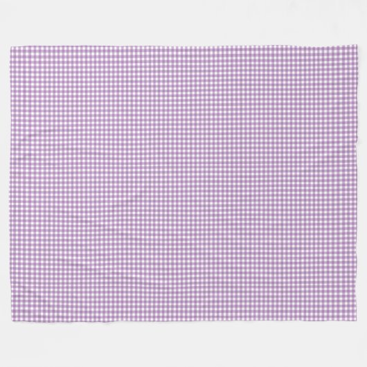Lila Gingham Checked Cosy Cotattcore Style Fleecedecke (Vorderseite (Horizontal))