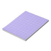 Lila Gingham Checkered Classic Stationery Notizblock (Rotiert)