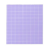 Lila Gingham Checkered Classic Stationery Notizblock (Vorderseite)