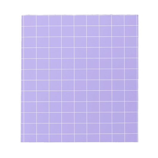 Lila Gingham Checkered Classic Stationery Notizblock (Vorderseite)