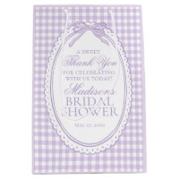 Lila Gingham Coquette Bogen Brautparty Geschenke