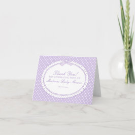 Lila Gingham Coquette Schleife Dankeschönkarte Dankeskarte