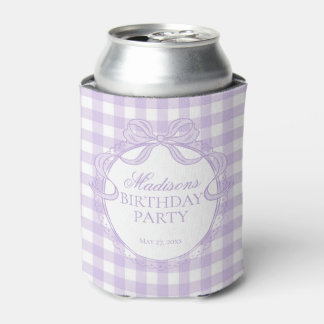 Lila Gingham Coquette Schleife Geburtstagsfeier Mi Dosenkühler