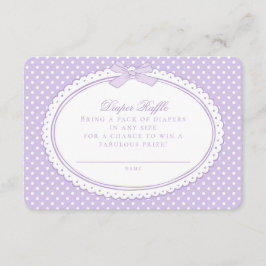 Lila Gingham Coquette Windel-Raffel Begleitkarte