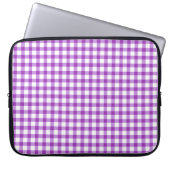 Lila Gingham Country Chic Laptopschutzhülle (Vorderseite)