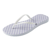 Lila Gingham Design Flip Flops Badesandalen (Schrägansicht)