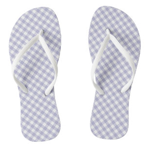 Lila Gingham Design Flip Flops Badesandalen