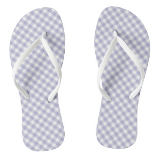Lila Gingham Design Flip Flops Badesandalen