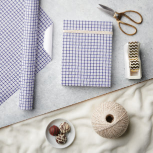 Lila Gingham Geschenkpapier
