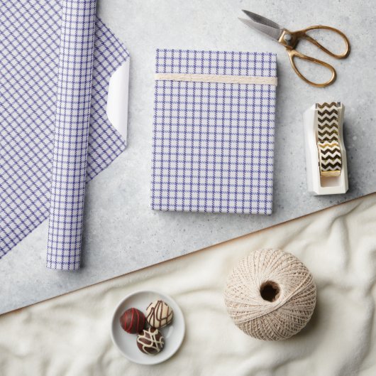 Lila Gingham Geschenkpapier (Kunsthandwerk)