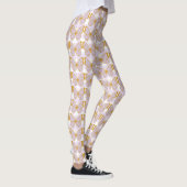 Lila Gingham Gold Butterfly Designer Leggings (Rechts)