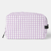 Lila Gingham Hübsche Karierte Kosmetik Schön Waschbeutel (Rückseite)