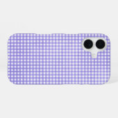 lila Gingham iPhone 16 Hülle (Rückseite (Horizontal))