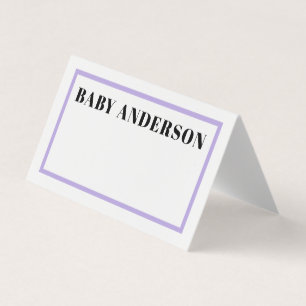 Lila Gingham Kariert Baby Duschgel Tafel