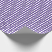 Lila Gingham-Karo-Karo Geschenkpapier (Ecke)