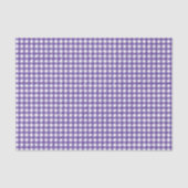 Lila Gingham-Karo-Kontrollkästchen Seidenpapier (Vorderseite)