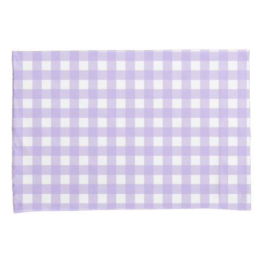 Lila Gingham Kissenbezug (Vorderseite-Rechts)