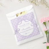 Lila Gingham Kokette Bogen Brautparty-Dessert Geschenktütchen (Versiegelt)