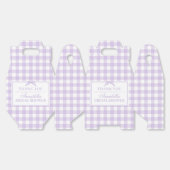 Lila Gingham Kokette Bogen Hochzeitsdusche Geschen Geschenkschachtel (Ungeklappt)