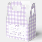 Lila Gingham Kokette Bogen Hochzeitsdusche Geschen Geschenkschachtel (Offen)