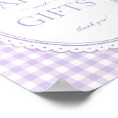 Lila Gingham Kokette Bogen Karte & Geschenke Schil Poster (Ecke)