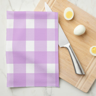 Lila Gingham-Küchenhandtuch Geschirrtuch