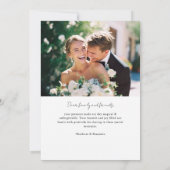 Lila Gingham Monogram Wappen 2 Foto Dankeskarte (Rückseite)