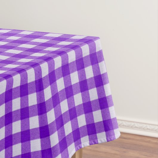 Lila Gingham-Muster | Baumwolle geprüft Tischdecke (Beispiel)