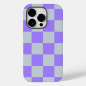 Lila Gingham-Muster Case-Mate iPhone Hülle (Rückseite)
