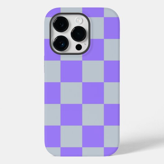Lila Gingham-Muster Case-Mate iPhone Hülle (Rückseite)