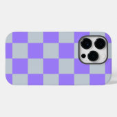 Lila Gingham-Muster Case-Mate iPhone Hülle (Rückseite (Horizontal))