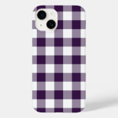 Lila Gingham-Muster Case-Mate iPhone Hülle (Rückseite)
