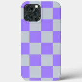Lila Gingham-Muster Case-Mate iPhone Hülle (Rückseite)