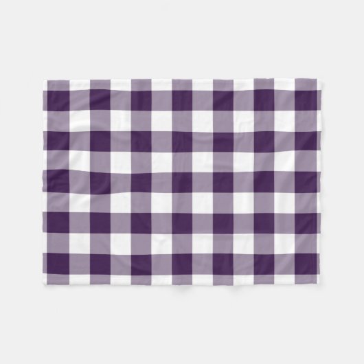 Lila Gingham-Muster Fleecedecke (Vorderseite (Horizontal))