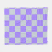 Lila Gingham-Muster Fleecedecke (Vorderseite (Horizontal))