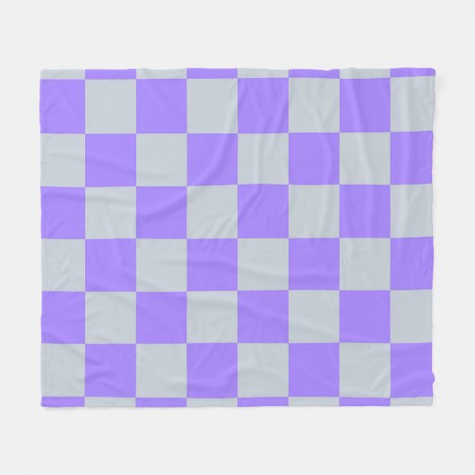 Lila Gingham-Muster Fleecedecke (Vorderseite (Horizontal))