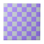 Lila Gingham-Muster Fliese<br><div class="desc">Lila Gingham-Muster</div>