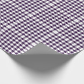 Lila Gingham-Muster Geschenkpapier (Ecke)