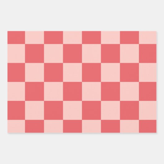 Lila Gingham-Muster Geschenkpapier Set (Vorderseite 2)