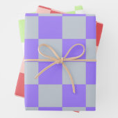 Lila Gingham-Muster Geschenkpapier Set (Beispiel)