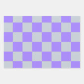 Lila Gingham-Muster Geschenkpapier Set (Vorderseite)