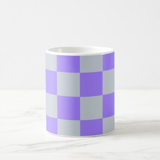 Lila Gingham-Muster Kaffeetasse (Mittel)