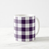 Lila Gingham-Muster Kaffeetasse (VorderseiteRechts)