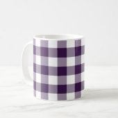 Lila Gingham-Muster Kaffeetasse (Vorderseite Links)