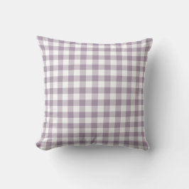 Lila Gingham-Muster Kissen